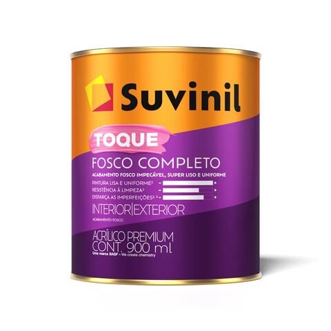 Lata de Suvinil Toque Fosco Completo, tinta acrílica para parede e alvenaria