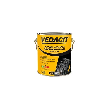 Carbolástico 1, pintura asfáltica impermeabilizante Vedacit 4kg